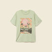 T-shirt oversize en coton vert clair femme