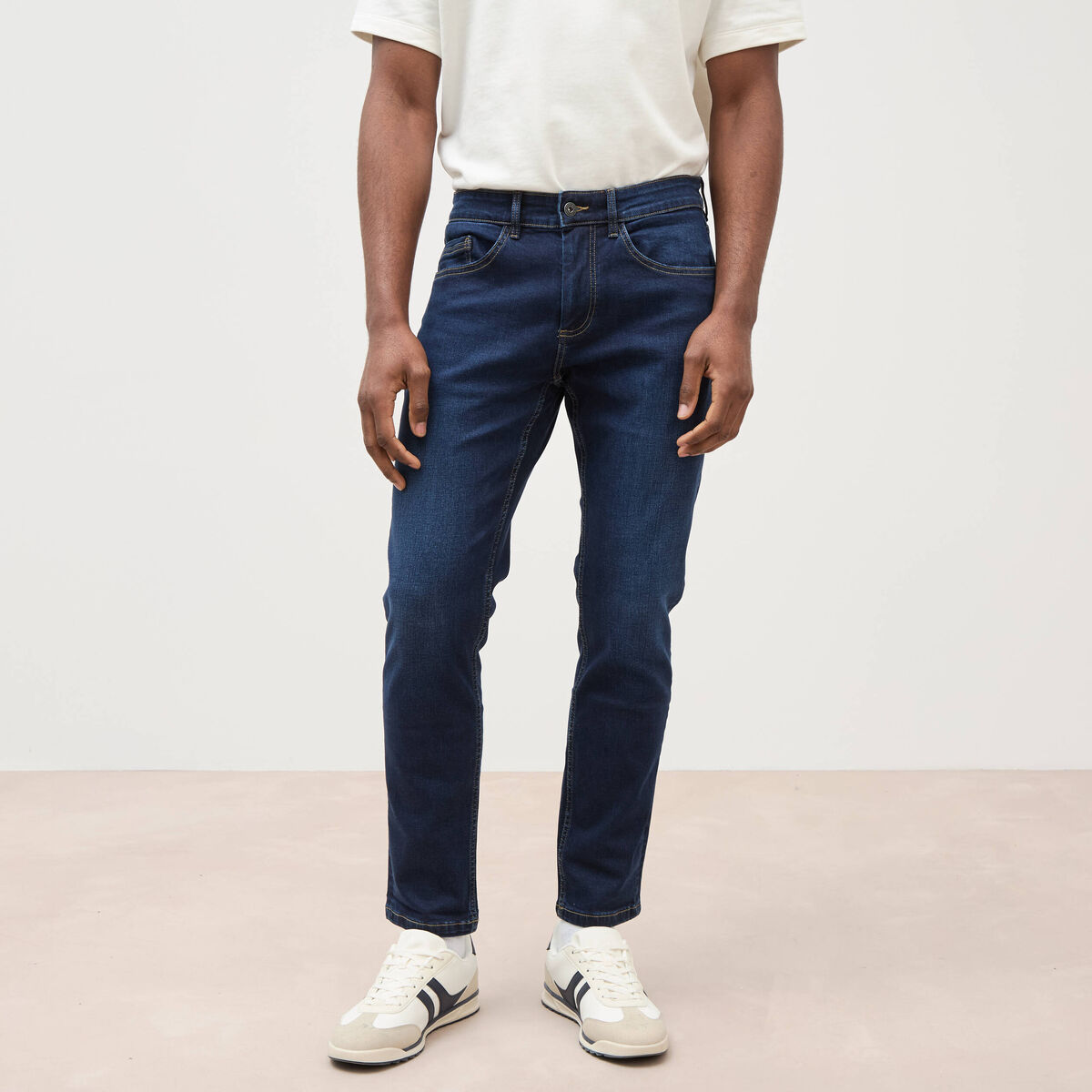 Jeans slim longueur 30 denim brut homme