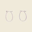 Boucles d'oreilles cr&eacute;oles couleur argent femme