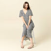 Robe longue éco-responsable bleu femme