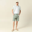 Bermuda droit vert olive homme
