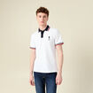 Polo manches courtes blanc homme