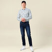 Chemise à manches longues blanc homme