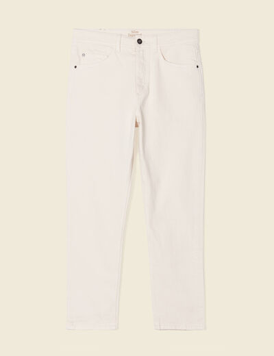 Jeans slim 5 poches denim blanc homme