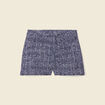 Short droit 2 poches bleu marine femme