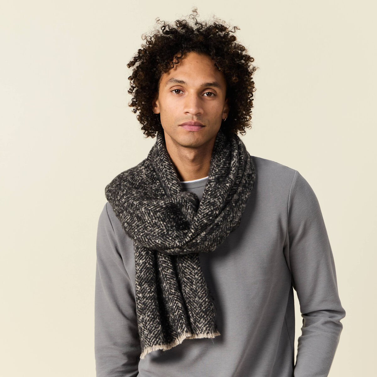 Écharpe noir homme
