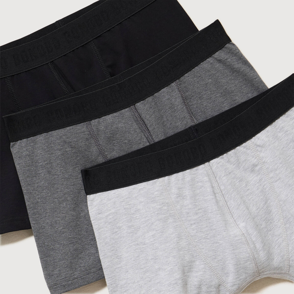 Lot de 3 boxers gris clair homme