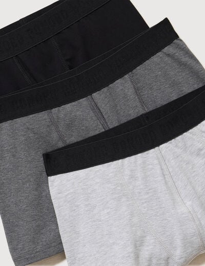 Lot de 3 boxers gris clair homme