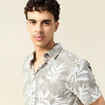 Chemise manches courtes vert kaki homme