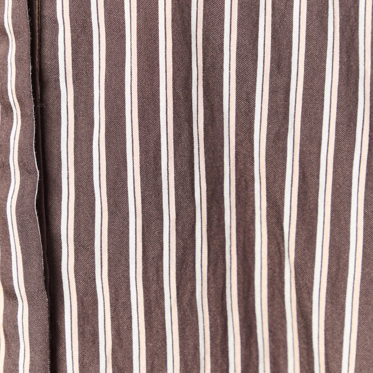 Chemise boyfriend courte manches longues marron fonc&eacute; femme