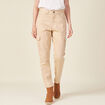 Pantalon cargo beige femme