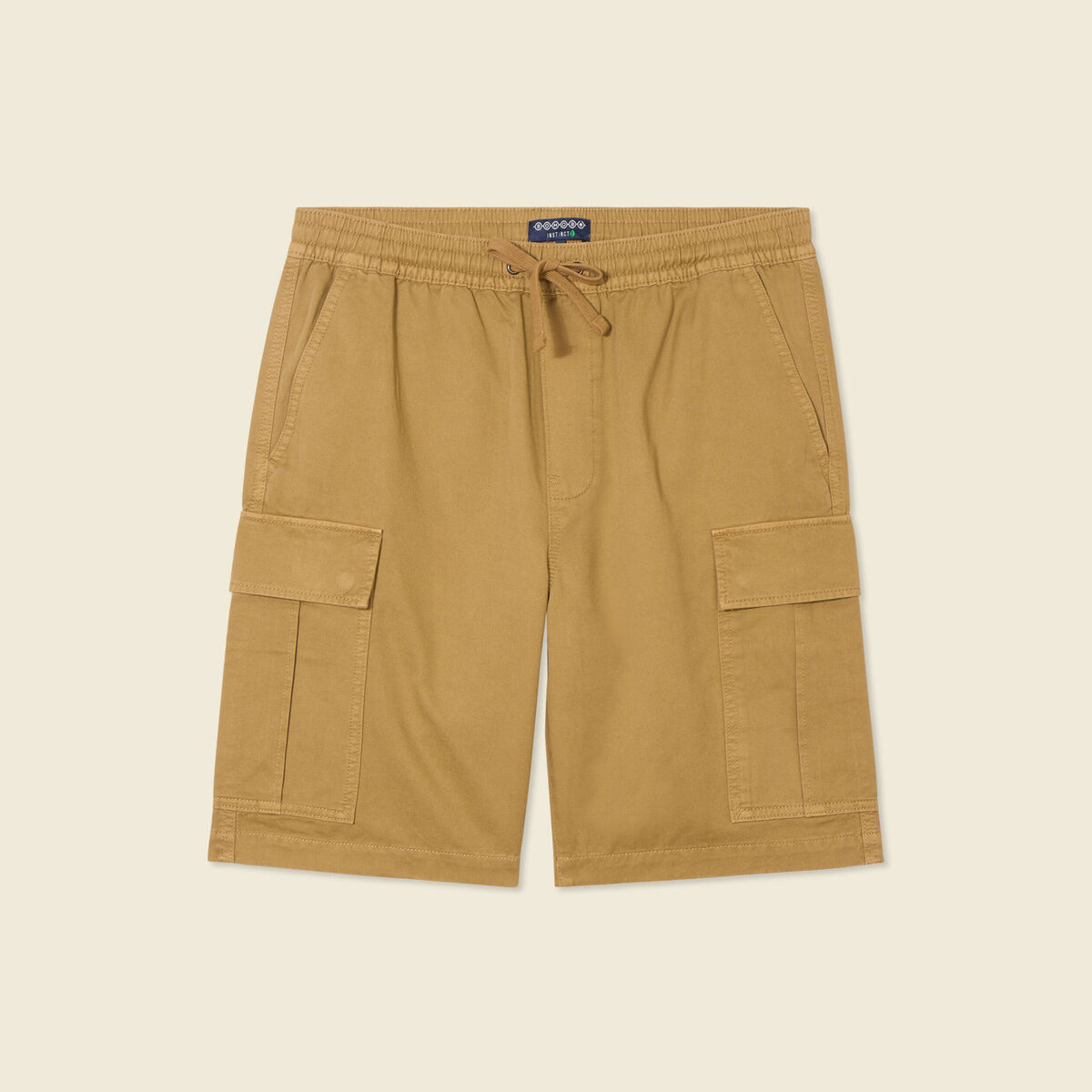 Bermuda droit cargo camel homme