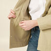 Veste droite avec poches vert kaki femme