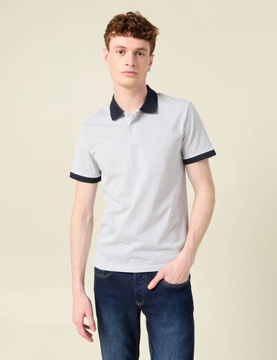 Polo éco-responsable blanc homme