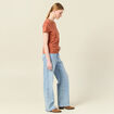 T-shirt manches courtes orange femme