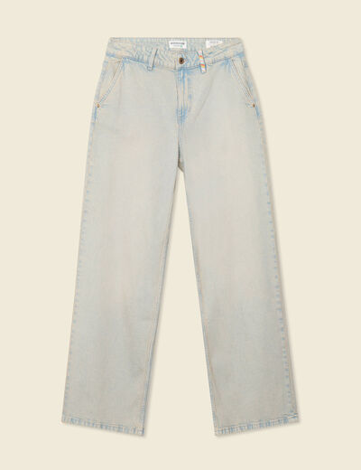 Jeans baggy bleu ciel femme