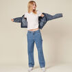 Jeans slouchy taille haute denim stone femme