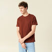 T-shirt éco-responsable marron cognac homme
