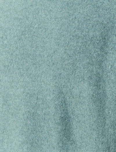 Pull manches longues col rond bleu gris homme