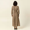 Robe longue &eacute;vas&eacute;e taupe femme