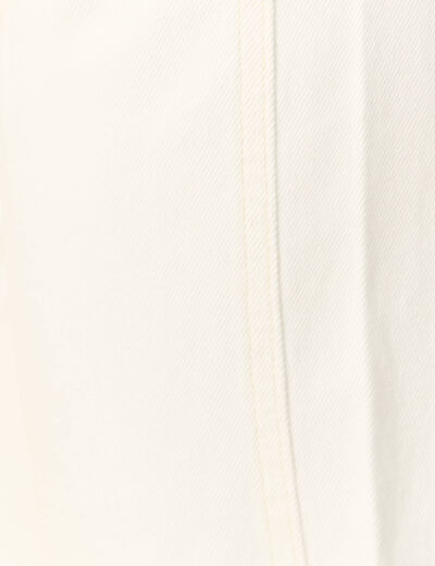 Jeans boyfriend ceinturé denim blanc femme