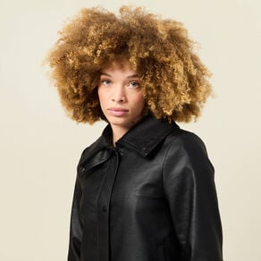 blouson biker simili cuir noir femme Blouson biker simili cuir noir femme