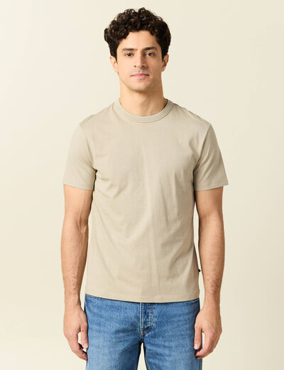T-shirt éco-responsable beige homme