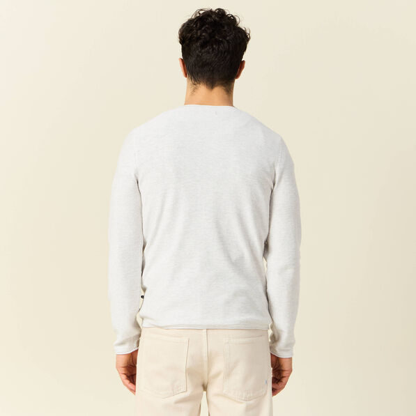 Pull manches longues ecru homme