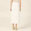 Jupe midi fourreau denim blanc femme