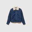 Blouson oversize en jeans doubl&eacute; denim stone femme