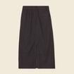 Jupe longue droite gris femme