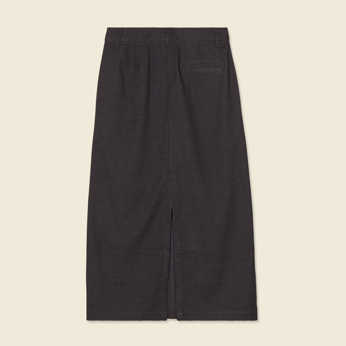 Jupe longue droite gris femme