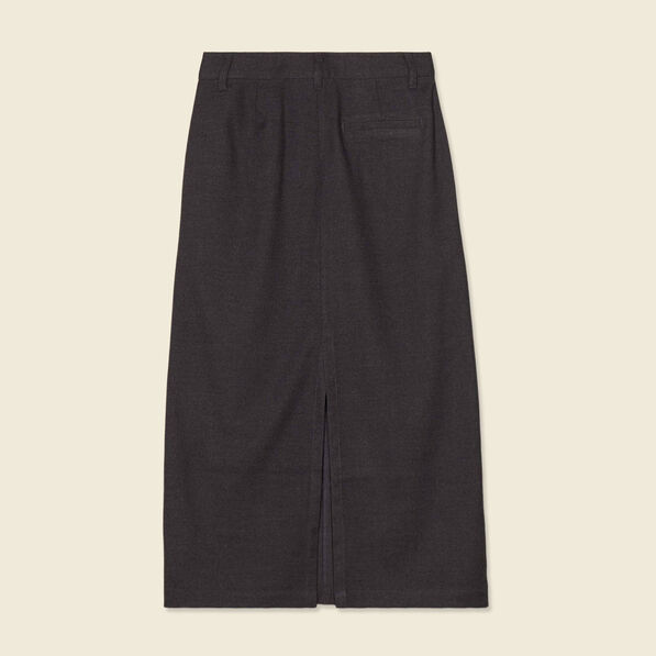 Jupe longue droite gris femme
