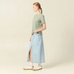 T-shirt manches courtes vert olive femme
