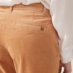 Pantalon chino velours côtelé marron clair femme