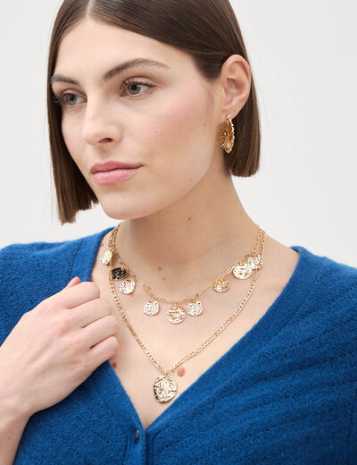 Collier couleur or femme