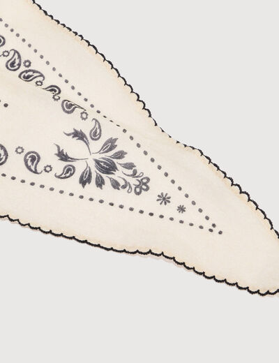 Foulard en coton noir femme