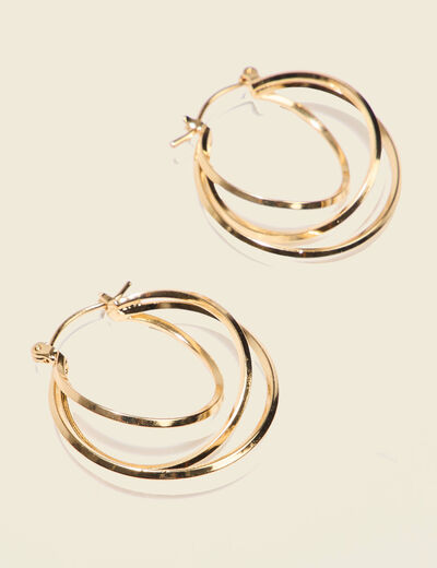Boucles d'oreilles créoles couleur or femme