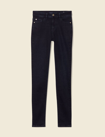 Jeans skinny taille haute denim blue black femme