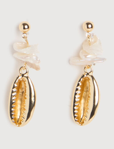 Boucles d'oreilles blanc femme