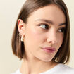 Boucles d'oreilles créoles ecru femme