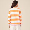 Sweat éco-responsable orange clair femme