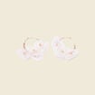 Boucles d'oreilles créoles blanc femme