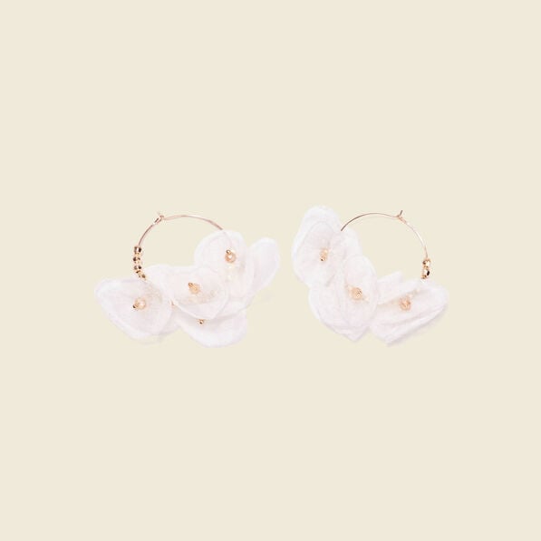 boucles doreilles creoles blanc femme Boucles d'oreilles créoles blanc femme