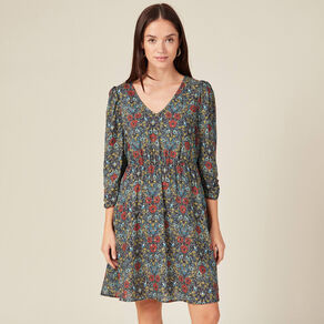robe trapeze manches 34 noir femme Robe trapèze manches 3/4 noir femme