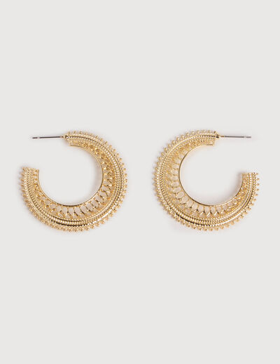 Boucles d'oreilles couleur or femme