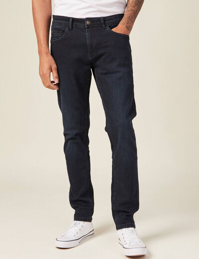 Jeans slim éco-responsable denim blue black homme