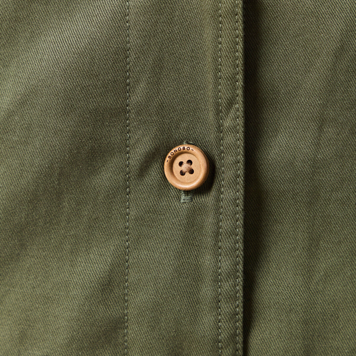 Salopette fluide boutonnée vert foncé femme