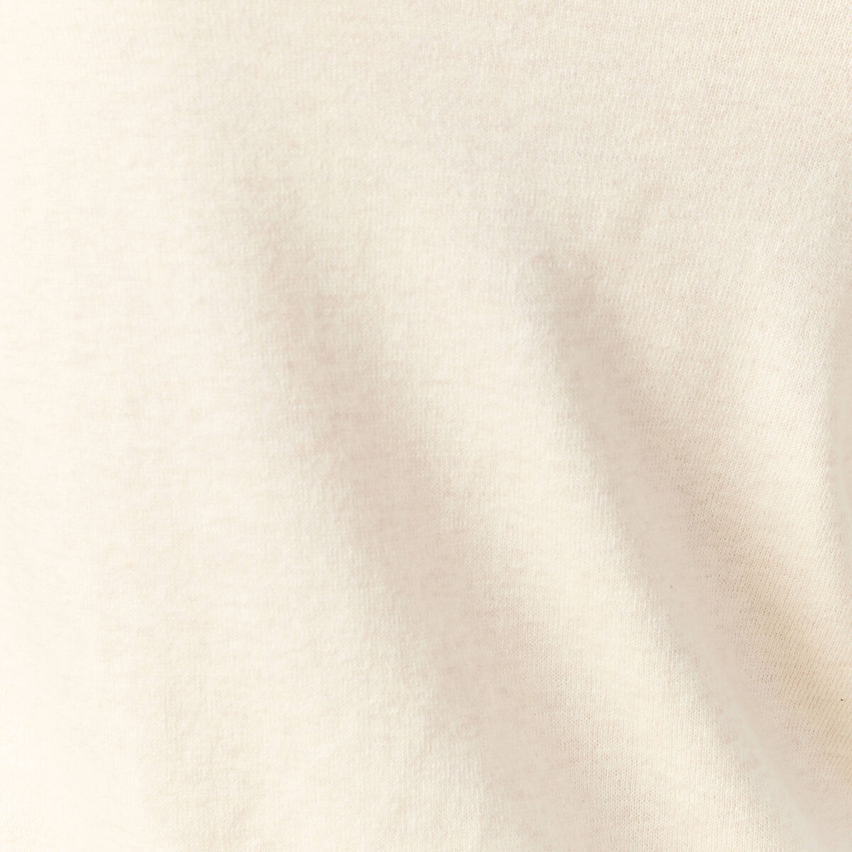 Pull col v manches longues en coton creme femme