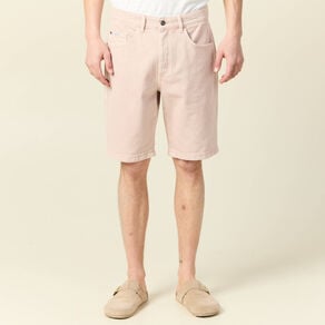 bermuda droit en jean rose homme Bermuda droit en jean rose homme